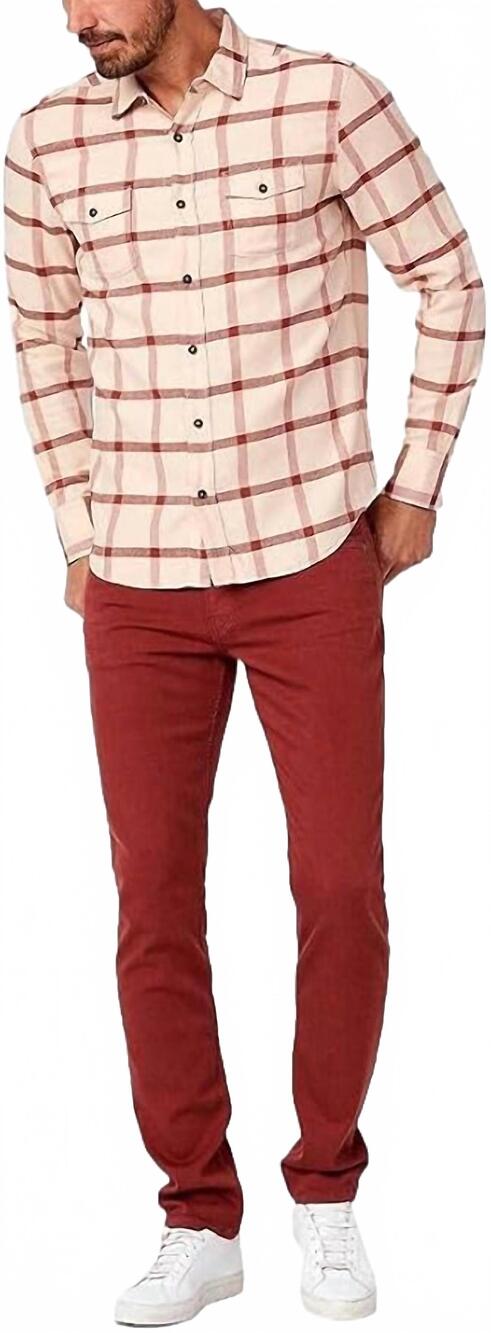 NEW PAIGE men's lennox jeans in auburn dusk